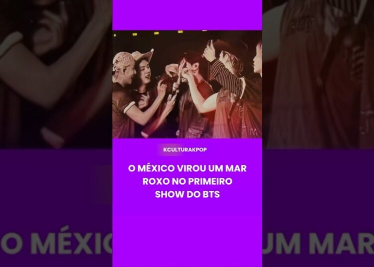 O México virou um mar roxo no primeiro show do BTS#BTS #BTSinMexico #Bangtan #ARMY #BTSTour