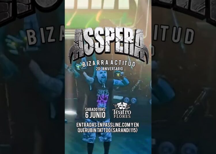 Asspera en Teatro Flores. Festejamos 20 años de Bizarra actitud de seguir con vida. #asspera