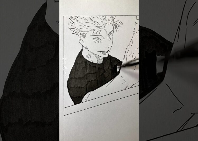 Drawing Gojo vs Sukuna – Jujutsu Kaisen #shorts