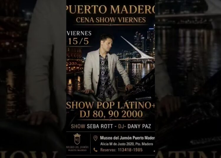 ESTE VIERNES HAY CENA SHOW EN EL MUSEO DEL JAMÓN PUERTO MADERO!!➡