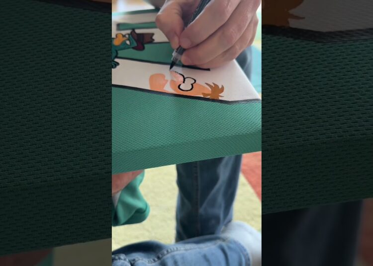 Drawing Doofenshmirtz on a Perry jersey
