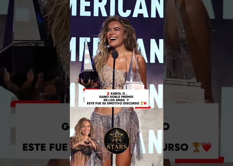 Así fue el emotivo discurso de KAROL G al recibir sus premios en los AMAs 2026 #chismes #karolg