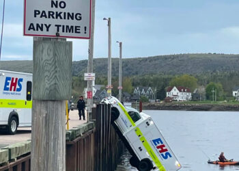 Ambulancia cae del Royal Wharf de Annapolis