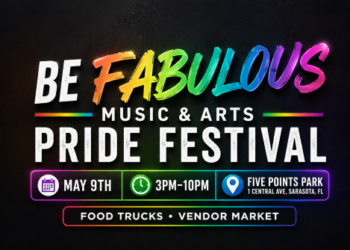 Be Fabulous Music & Arts Pride Fest 2026 regresa al Five Points Park de Sarasota