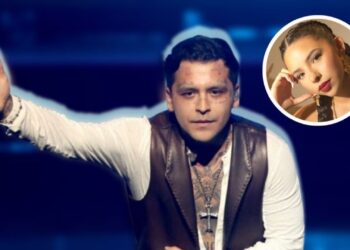 Christian Nodal dedica romántico mensaje a Ángela Aguilar en su concierto, ¿preparan nuevo disco juntos?