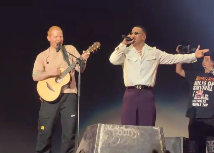 Daddy Yankee aparece por sorpresa en un concierto de Ed Sheeran en Puerto Rico