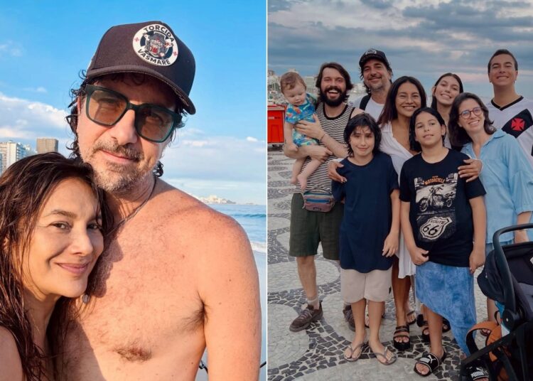 Dira Paes curte dia na praia em família e declara: “Se perguntar o que é o amor pra mim”
