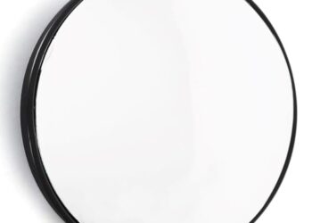 Espejo de seguridad convexo estándar imperial - 24" Espejo de burbujas curvo para exteriores y exteriores. Seguridad interior, esquina de punto ciego/entrada de auto