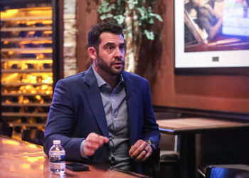Blake Sartini II, executive vice president of operations at Golden Entertainment, speaks with t ...