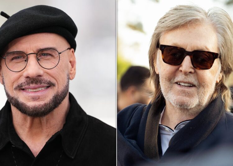 John Travolta revela que ha cantado con las leyendas de los Beatles Paul McCartney y Ringo Starr