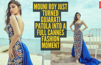 Mouni Roy llevó el glamour gujarati patola a Cannes