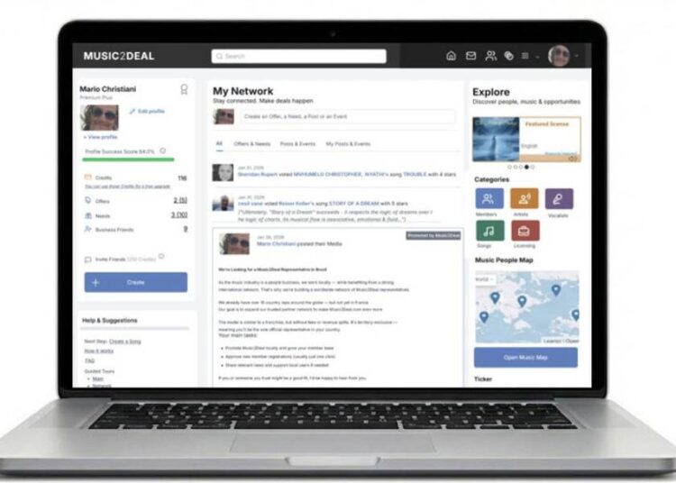 Music2Deal Launches New Platform Version For Global Music Industry Networking