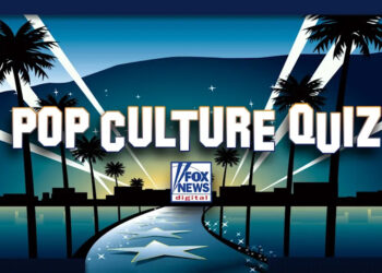 Cuestionario de entretenimiento con fondo gráfico de Hollywood para Fox News Digital