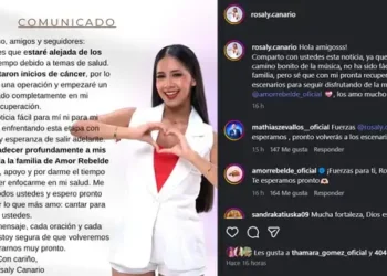 La cantante peruana Rosaly Canario se aleja de los escenarios tras ser diagnosticaca con cáncer.