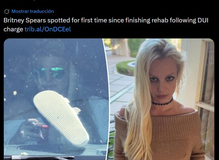 La imagen de Britney Spears al salir del centro de desintoxicación.