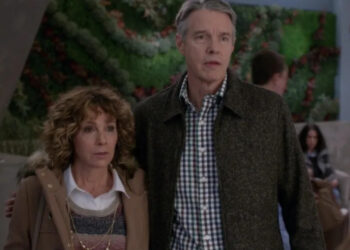 Carol and John Dickinson looking concerned