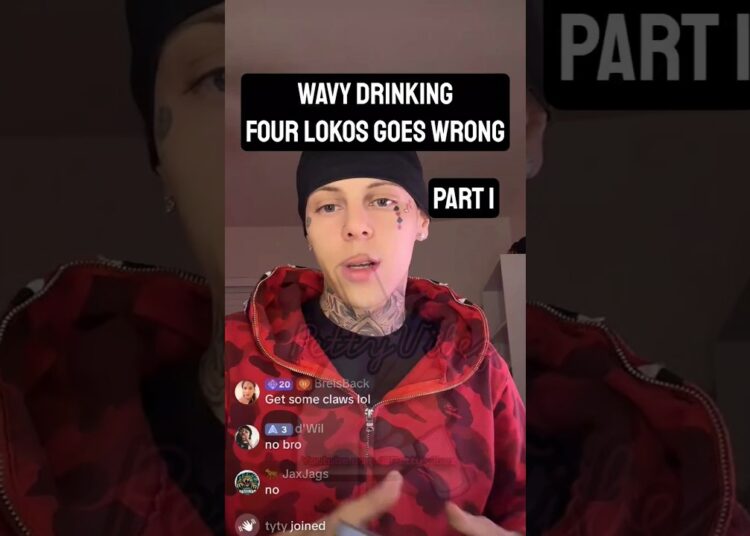 JWavy drinks two four lokos goes wrong part 1 #jwavy #issa #fourloko #addition #drunk