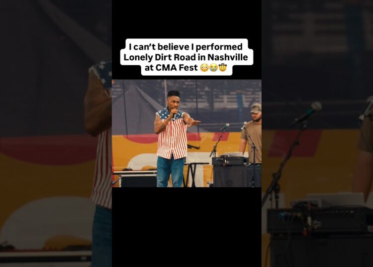 I performed Lonely Dirt Road at the legendary Country Music Festival CMA F￼est😱🙏🏾 #shorts