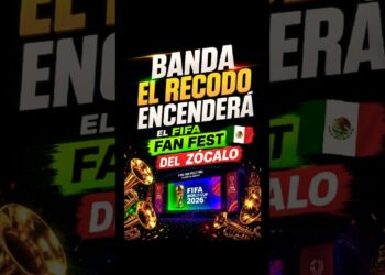 EL RECODO gratis en el zócalo, fiesta futbolera #bandaelrecodo #mundial #musica #cdmx  #fanfest