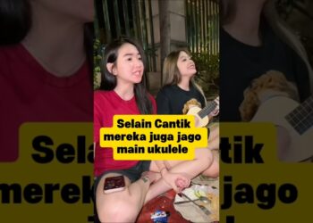 Selain cantik mereka jago main ukulele #ukulele #cover #duet #viral #shorts #musica #musikhiburan