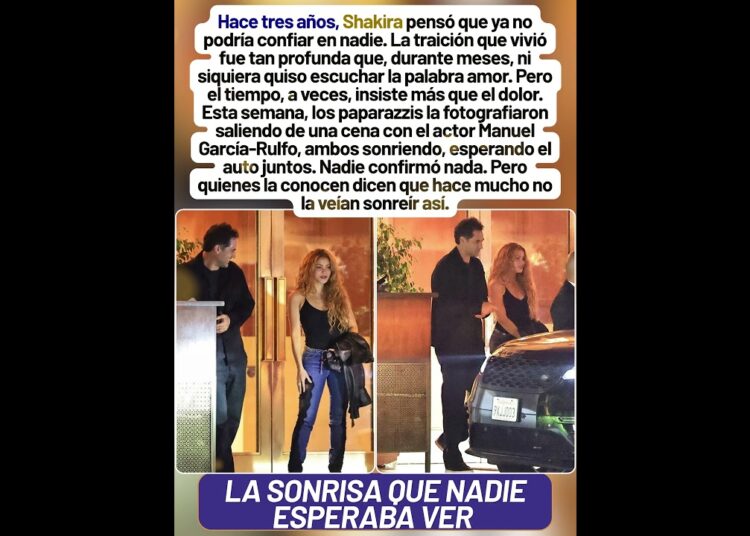Shakira y el actor García Rulfo fueron vistos juntos y las fotos dijeron más que cualquier palabra