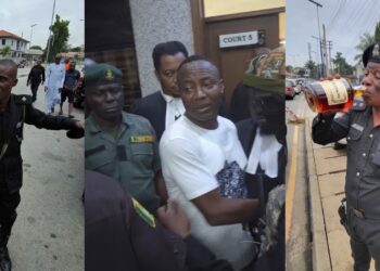 Sowore declare as Nigeria Fulani Bandits as Armed Policemen escort him Court