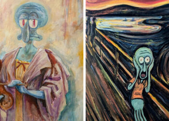 31 Hilarious Squidward Paintings That Turn Meme Culture Into Fine Art