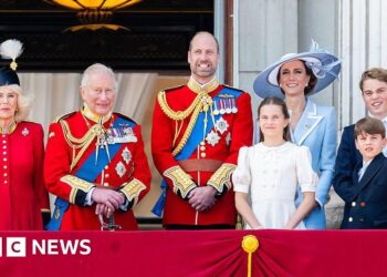 El rey y la reina aclamados por la multitud en Trooping the Colour