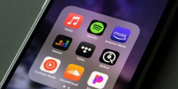 Assorted Music Apps on smartphone screen