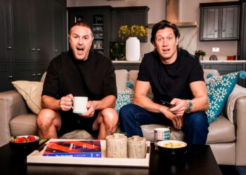 Paddy McGuinness y Vernon Kay en Celebrity Gogglebox
