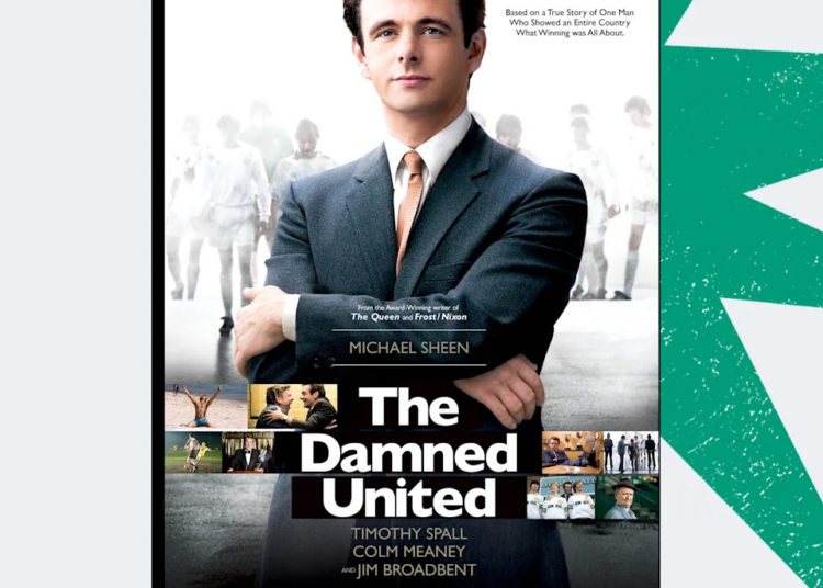 Póster de película que muestra a Michael Sheen en "Los Malditos Unidos."