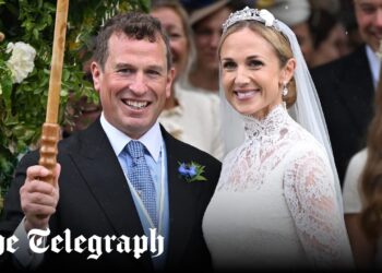 Peter y Harriet Phillips celebran su matrimonio