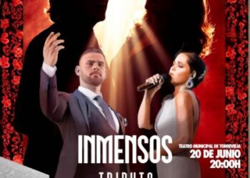 Torrevieja, evento cultural: Espectáculo musical tributo a los cantantes Raphael y Rocío Jurado 'Inmensos', a cargo de José Ortiz y Verónica Lozano, dentro de la programación cultural para el segundo cuatrimestre de 2026 organizada por la Concejalía de Cultura