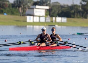 Carmel Valley students and rowers Gabriella Bigler and Thalia Makris won a national championship at the 2026 US Rowing Youth Nationals. (Adam Bruce)