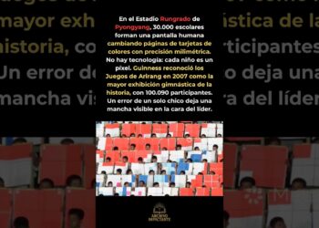 30.000 niños forman la pantalla más grande del mundo — sin un solo LED 🎴 #Historia