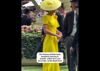 The Princess of Wales looks absolutely stunning in matching yellow dress and hat at day 2 of  Ascot