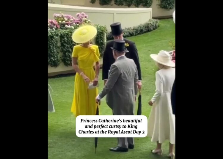 Princess Catherine’s beautiful and perfect curtsy to King Charles at the Royal Ascot Day 2
