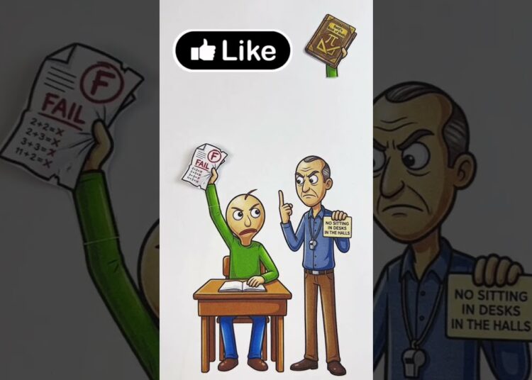 Baldi Basics And Principle x Bang Bang Bang Rope Puzzle #art #viral #baldisbasics