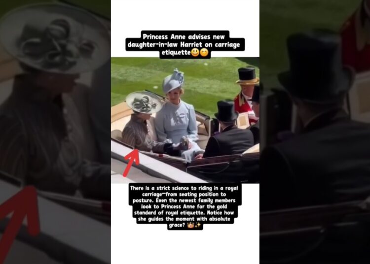 Princess Anne advises new daughter-in-law Harriet on carriage etiquette#royaldrama #princessanne