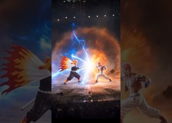 Rengoku vs Akaza in Japanese 2.5D Theater 🔥 The Most Epic Live Anime Battle #japanesetheater