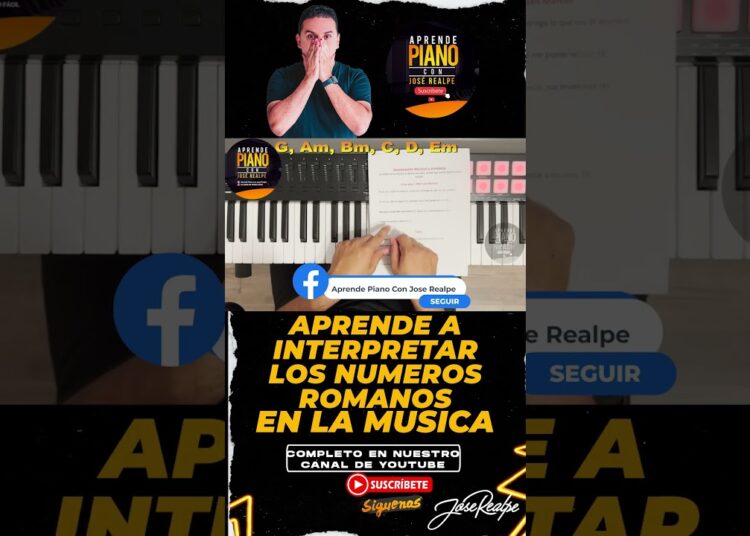 APRENDE a INTERPRETAR los NUMEROS ROMANOS en la MUSICA/Clases de PIANO FACIL con Jose Realpe