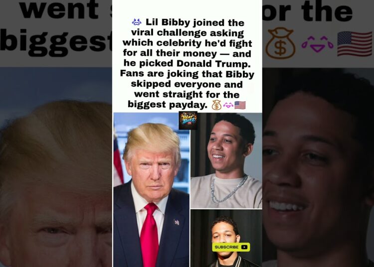 Lil Bibby Picks Trump in Celebrity Fight Challenge 😭🇺🇸 #LilBibby #DonaldTrump #fyp #shorts #trends