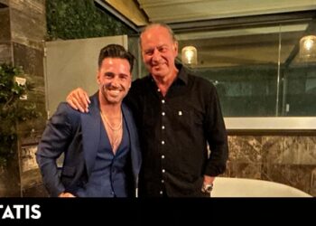 Bertín Osborne y David Bustamante cantan bingo en el 26 aniversario de la sala Las Vegas