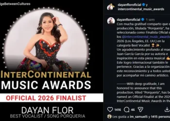 Dayan Flor agradeció a la organización por ser considerada en esta premiación internacional. Foto: Instagram