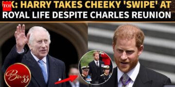 El príncipe Harry se burla de la salida real durante la visita al hospital de Birmingham antes de la reunión del rey Carlos