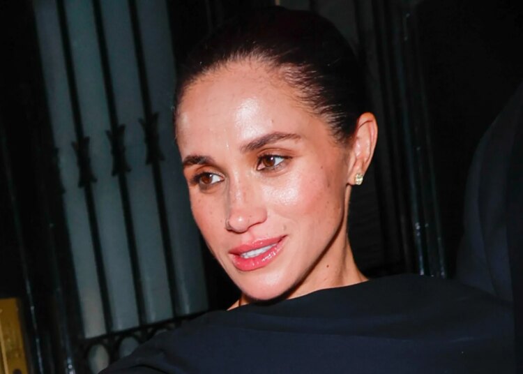Meghan Markle leaving the Balenciaga Diner in Paris on October 4, 2025.