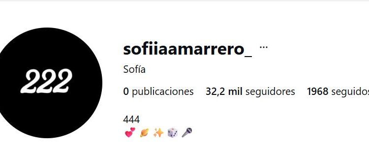 Cuenta de Instsgram de Sofía, una de las ahora excantantes de Nueva Línea.