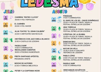 Los cantantes Pablo López, Duncan Dhu y Ana Torroja, estrellas del verano cultural de la villa ledesmina