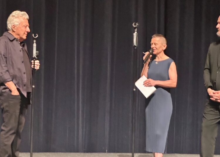 interpreter Helena Koutná and Dustin Hoffman at Karlovy Vary 2026