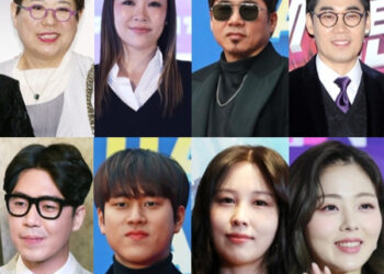 (De arriba a la izquierda en sentido horario) Yang Hee-eun, Park Jung-hyun, Kim Jo-han, Kim Yeon-woo, HYNN (Park Hye-won), Kwon Jin-ah, Lee Moo-jin y Jung Jun-il /foto=StarNews